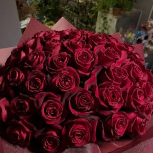 50 Adet Kırmızı Gül Buketi